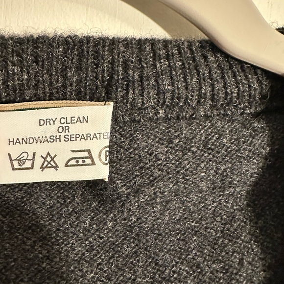 Vintage L.L. Bean V-Neck Argyle Sweater Vest Lambswool Made in Scotland Large - Picture 6 of 6